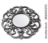 antique iron frame for mirror... | Shutterstock . vector #386003392