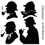 Detective Silhouettes   Vector