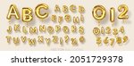 english alphabet and numbers... | Shutterstock .eps vector #2051729378