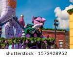 Small photo of Orlando, Florida. November 22, 2019. Count Von Count in Sesame Steet Party Parade at Seaworld 3.