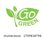 go green emblem   eco friendly... | Shutterstock .eps vector #1709818798