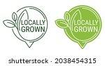 locally grown flat stamp or... | Shutterstock .eps vector #2038454315