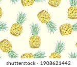 Ananas Fruit Watercolor...
