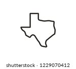 texas map vector icon | Shutterstock .eps vector #1229070412