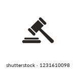 gavel  judge hammer icon sign... | Shutterstock .eps vector #1231610098