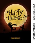 halloween poster. vector... | Shutterstock .eps vector #1213560265