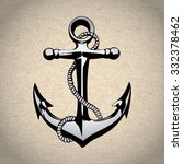 anchor icon solated nautical... | Shutterstock . vector #332378462