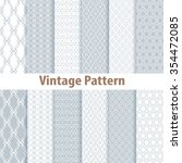 set of nine seamless pattern in ... | Shutterstock . vector #354472085