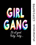 girl gang baby | Shutterstock .eps vector #1209146998