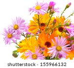 autumnal bouquet of asters and... | Shutterstock . vector #155966132