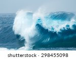 Powerful Ocean Waves Breaking...