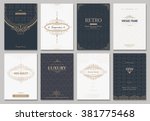 monogram creative cards... | Shutterstock .eps vector #381775468