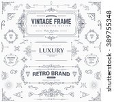 collection of vintage patterns. ... | Shutterstock .eps vector #389755348