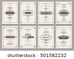 monogram creative cards... | Shutterstock .eps vector #501582232
