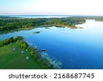 Lake In Wild Nature  Aerial...