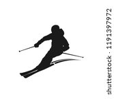 ski silhouette design