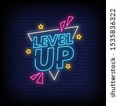 Level Up Neon Signs Style Text...