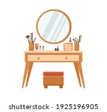 Dressing Table With Mirror And...