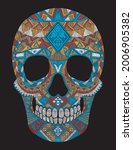 skull huichol thread mexican... | Shutterstock .eps vector #2006905382
