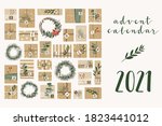advent calendar. christmas... | Shutterstock .eps vector #1823441012