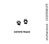 Coyote Track Icon Vector....