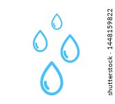vector water drops illustration ... | Shutterstock .eps vector #1448159822