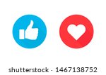 thumbs up and heart  social... | Shutterstock .eps vector #1467138752