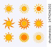 vector color sun icon sign... | Shutterstock .eps vector #1474246202