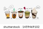 bubble tea cup design... | Shutterstock .eps vector #1459469102