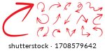 red arrows design vector. ... | Shutterstock .eps vector #1708579642