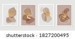 gold botanical wall art vector... | Shutterstock .eps vector #1827200495
