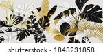 luxury gold and black tropical... | Shutterstock .eps vector #1843231858