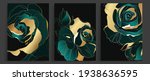 luxury gold and dark green rose ... | Shutterstock .eps vector #1938636595