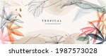 abstract art gold tropical... | Shutterstock .eps vector #1987573028