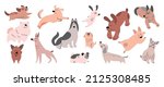 Set Of Cute Dogs Vector. Lovely ...