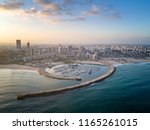 Coast of the Mediterranean Sea in the city of Ashdod, Israel
