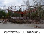 An Old Broken Carousel In The...