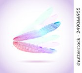 vector dragonfly wings lights... | Shutterstock .eps vector #249066955