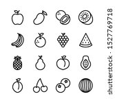 fruit line icons set  outline... | Shutterstock .eps vector #1527769718