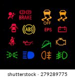 warning lights in the car | Shutterstock . vector #279289775