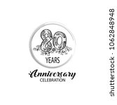 80th anniversary celebration... | Shutterstock .eps vector #1062848948