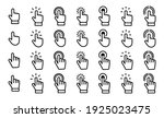 hand click vector icons set.... | Shutterstock .eps vector #1925023475