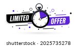 limited offer with clock for... | Shutterstock .eps vector #2025735278