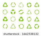 green recycle icons. set of... | Shutterstock .eps vector #1662538132