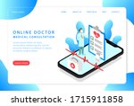 online doctor and medical... | Shutterstock .eps vector #1715911858