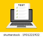 online exam  checklist and... | Shutterstock .eps vector #1931221922