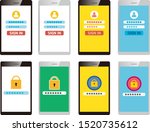 password on smartphone screen.  ... | Shutterstock .eps vector #1520735612