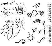 vector hand drawn collection of ... | Shutterstock .eps vector #1505130992