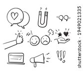 hand drawn doodle set of... | Shutterstock .eps vector #1949021335