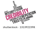 credibility word cloud collage  ... | Shutterstock .eps vector #1313922398
